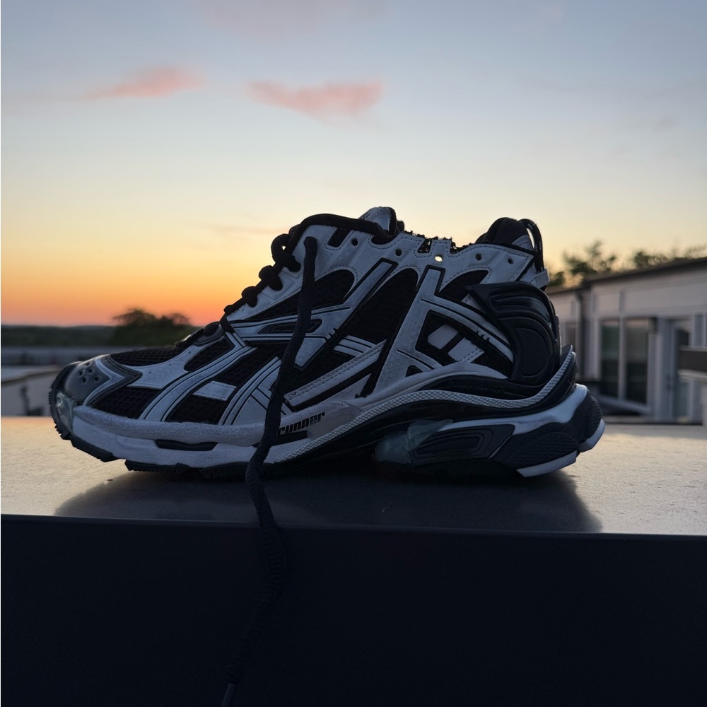Balenciaga Black and White Runners